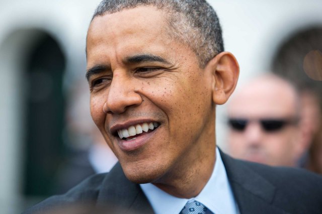 U.S. President Barack Obama on the South Lawn of the White House in Washington, D.C., on Apr. 24, 2014.