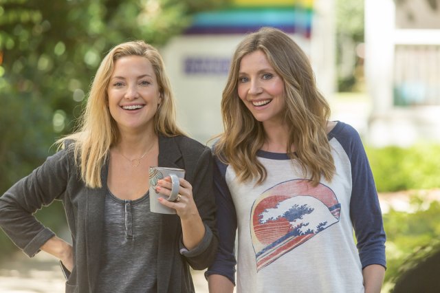 Kate Hudson, left, and Sarah Chalke, right, in <i>Mother's Day</i>.